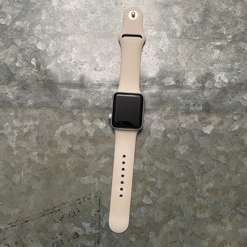 Apple Watch Series 3 38mm Silver Aluminum GPS and S/M Band Not Tested, For Parts